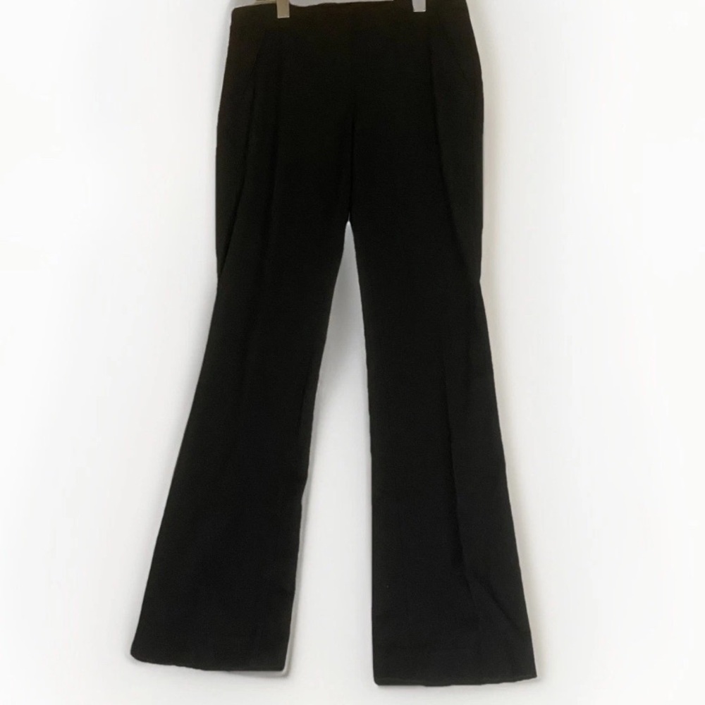 Career Pants Women’s 6 Black Tailored Trousers Flat Front Straight Leg Stretch